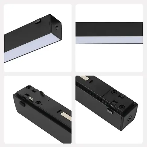 Магнитный ультратонкий трековый линейный светильник KW-300/12W NW DC48V BK Brille 48-200 - фото 4