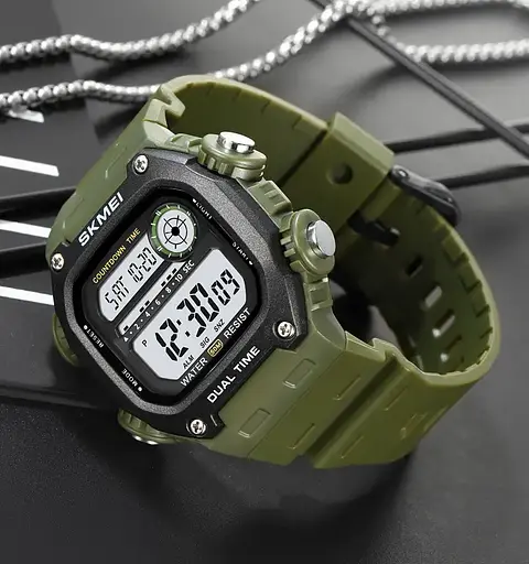 Часы мужские спортивные наручные Skmei 2126 (Зеленый) - фото 5