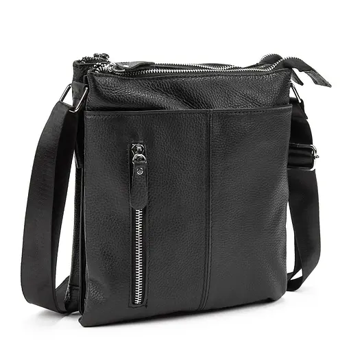 Кожаный мессенджер на три отдела Tiding Bag M56-3639A