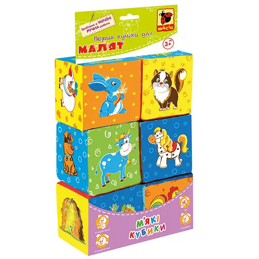 Уцінка. Набір м'яких кубиків Масік Ферма (МС 090601-02) - фото 3