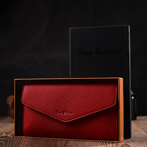 Жіночий шкіряний гаманець Tony Bellucci 19.5х10.5х2 см acs0028342 - фото 8