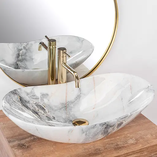 Умивальник Rea Royal granit накладний REA-U8596, Сірий - фото 2