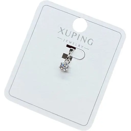 Жіночий кулон-підвіска Xuping з одиночним кристалом з медичного золота з покриттям справжнім золотом 18K Гіпоалергенна - фото 1