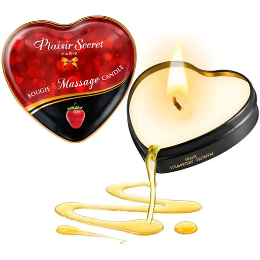 Масажна свічка Plaisir Secret полуниця, 35 мл - фото 3