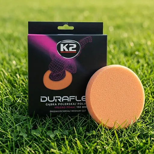 Губка для полировки K2 Duraflex на оранжевой липучке 150 мм х 25 мм - фото 5