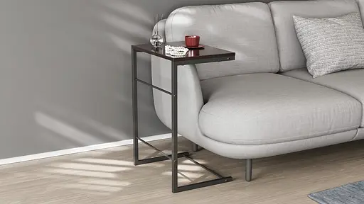 Столик Террі Ferrum-decor 650x440x330 Чорний метал ДСП Венге Магія 16 мм (FRD-105316)