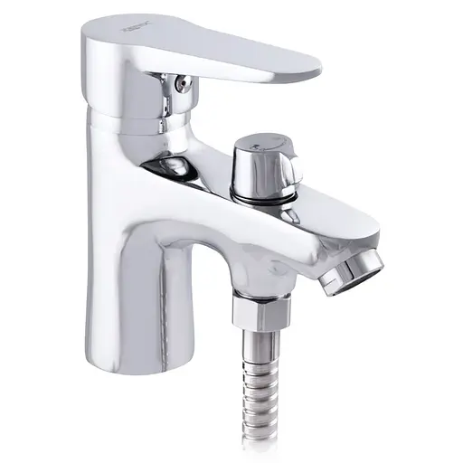 Змішувач для умивальника Zerix PUD1 146 з виходом на душову лійку ZX2871 Хром - фото 1