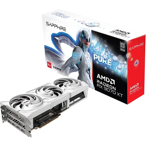 Видеокарта Sapphire Radeon RX 9070 XT PURE 16GB (11348-02-20G) UA [130340] - фото 1