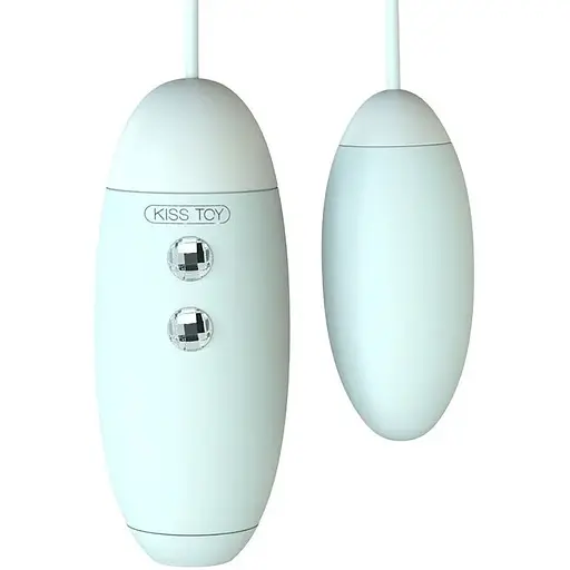 Вакуумный стимулятор с виброяйцем 2-в-1 KisToy Miss VV Cyan