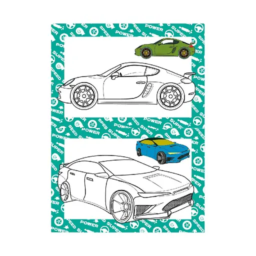 Книжка розмальовка Супер авто РМ-48-51 с цветными подсказками - фото 2