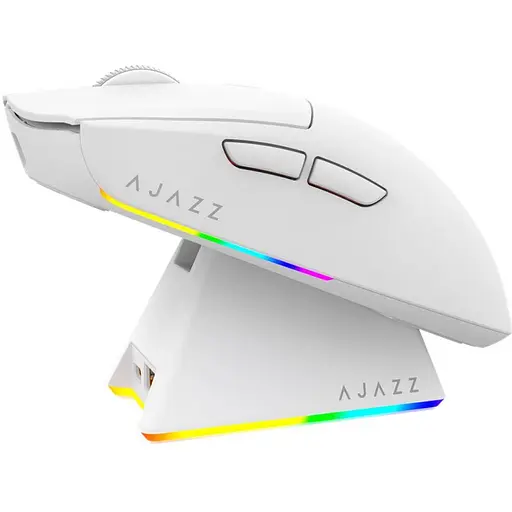 Игровая мышь Ajazz AJ-139W MC V2 Wireless/Bluetooth/USB ESports Gaming 12000dpi 35G White