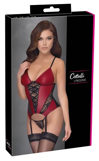 Корсет Cottelli Collection Lingerie Basque XL красный - фото 7