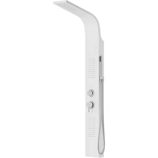 Душова панель Corsan Alto white з термостатом A017TWH, Хром - фото 1