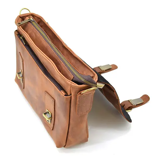 Чоловіча шкіряна сумка TARWA 32х25х7 см sum0025460 - фото 9