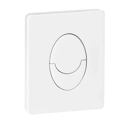 Панель змиву пластикова Koer KT-0606-03 157x198x3mm, кнопка закруглена біла KR5713, Білий - фото 1