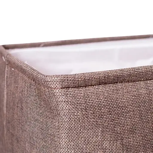 Кошик для білизни Yiwu HP-41-1 текстильний 40х33х36 см коричневий - фото 4