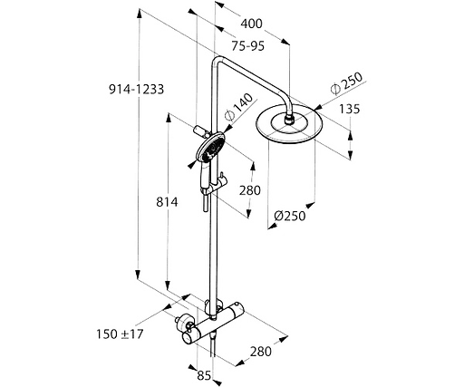 Душова система Kludi Freshline 6709205-00 - фото 2