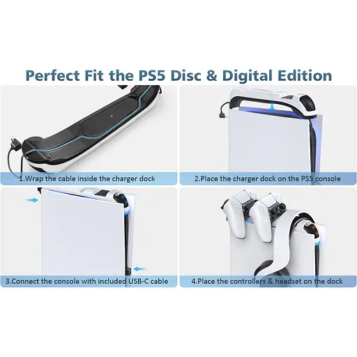 Зарядная станция Oivo IV-P5252 для DualSense PS5 (137095) - фото 6