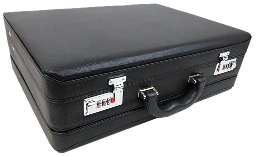 Большой дипломат Portfolio с расширением из эко кожи черный sum0028875 - фото 4