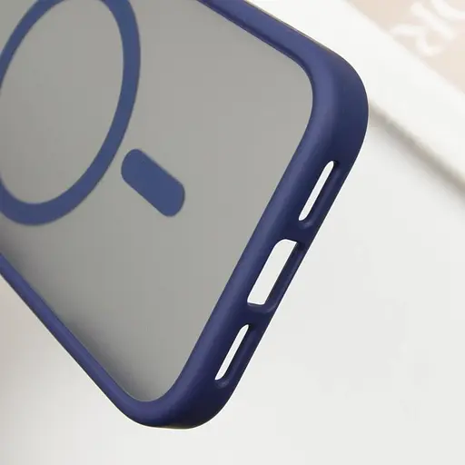 Чохол Epik TPU+PC Metal Buttons with MagSafe для Apple iPhone 16 Pro Max 6.9 Синій - фото 6