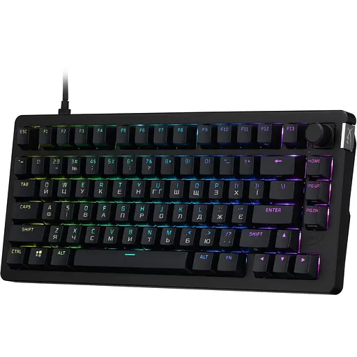 Клавіатура HyperX Alloy Rise 75key, Red, USB-A, EN/UA, RGB, чорний (7G7A4AA) - фото 2