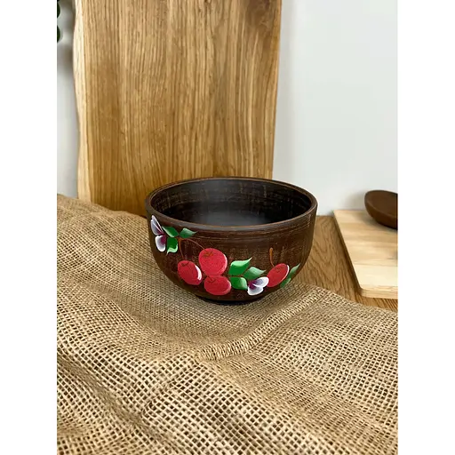 Салатник керамічний (глиняний) Вишня 700 мл