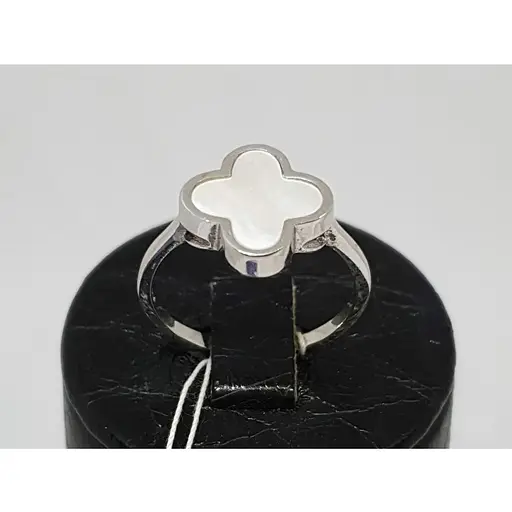 Срібне кільце Діама Конюшина з перламутром. Артикул 12111489134 19 - фото 3