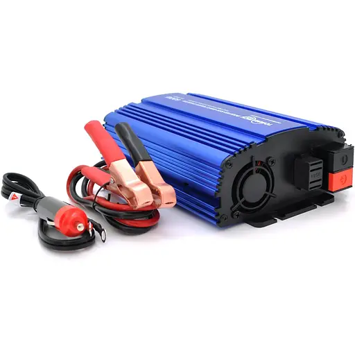 Инвертор напряжения Tommatech MS-600, 12V/220V, 600W с аппроксимированной синусоидой, 1Shuko, USB, клеммные провода, АЗУ+ зажимы, Q15 - фото 2