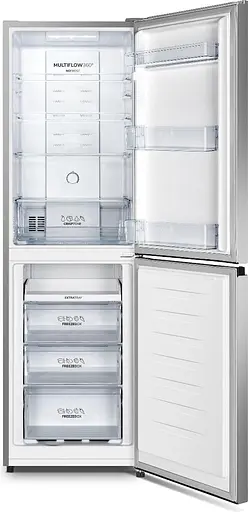 Холодильник Gorenje с нижней морозильной камерой, 182х55х55 см, 2 двери, 171(80) л, А+, NoFrost Plus, зона освещения, серый - фото 2