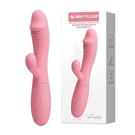 Вибратор-кролик Pretty Love Snappy Flesh 19.5х3.2 см розовый - фото 2