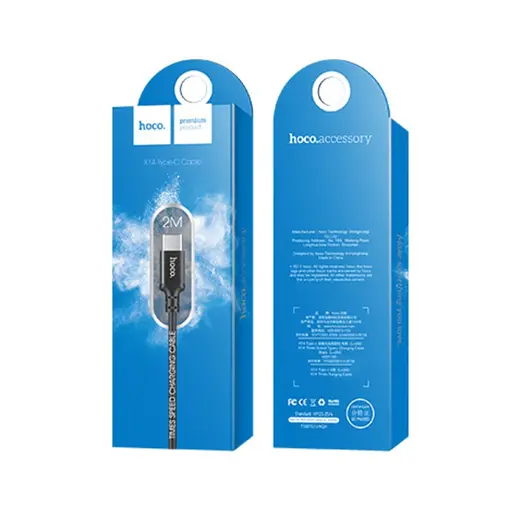 Кабель Hoco X14 USB to Type-C 2 м черный - фото 1