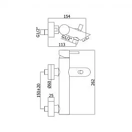 Змішувач для ванни Paffoni Light із регульованим душовим гарнітуром white matt LIG023BO, Білий матовий - фото 4