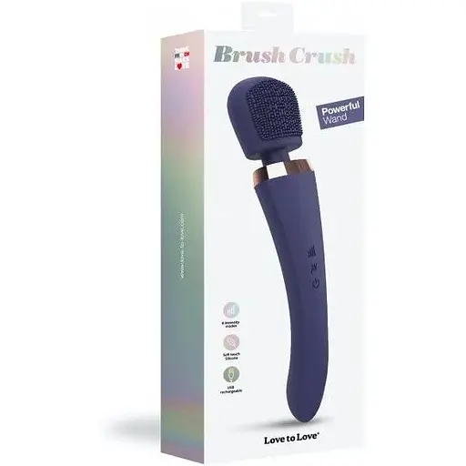 Вібромасажер із силіконовою щіточкою Love to Love Brush Crush - Midnight Indigo - фото 6
