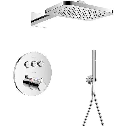 Душевая система скрытого монтажа Imprese Smart Click ZMK101901244, термостат с 2 функциями, хром - фото 1