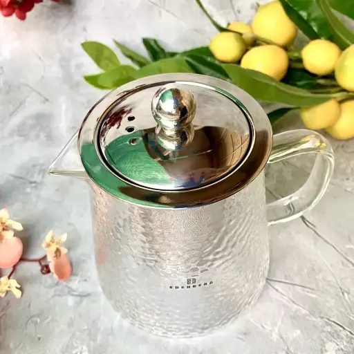 Заварювальний чайник Edenberg EB-19063 із карбованого термостійкого скла до 500° 900 мл - фото 3