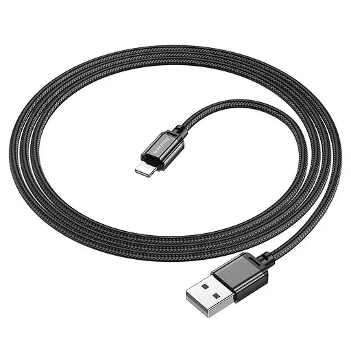 Кабель Borofone BX87 Sharp USB - Lightning для зарядки и передачи данных черный - фото 1