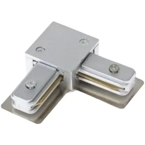 З'єднувач рейки Horoz Electric для світильника кутовий срібний - фото 1