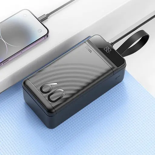 Універсальна мобільна батарея Hoco J123C 60000mAh Element PD20W+QC3.0 (22.5W) Чорний - фото 7
