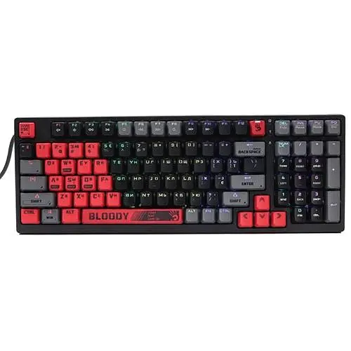 Клавіатура Bloody A4Tech S98 USB RGB Black-Red (Sports Red) (S98 (Sports Red)) - фото 1