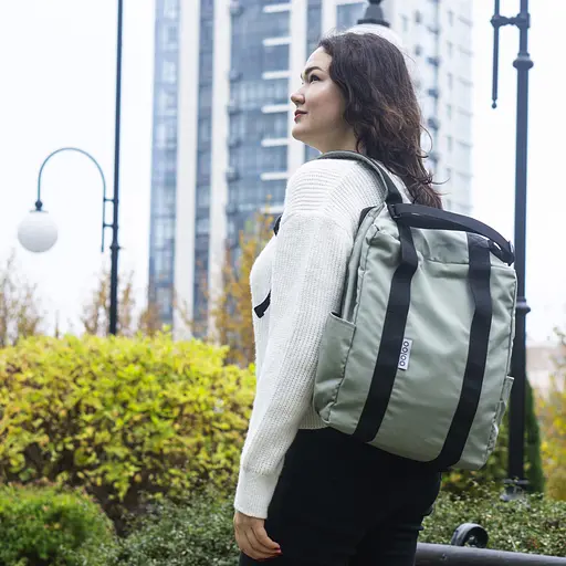 Рюкзак-антикрадій OOLOO Кенгуру mini 40x30x12 см,  оливковий 631/414 - фото 6