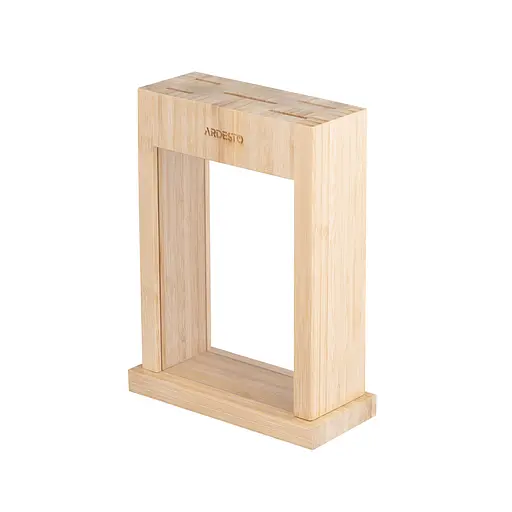 ARDESTO Набор ножей с блоком Midori, 6 предметов, нержавеющая сталь, пластик, бамбук, коричневый - фото 9