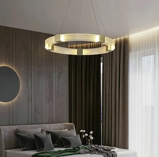 Люстра Round Dome у золотому каркасі Line.F Діаметр 60см - фото 7