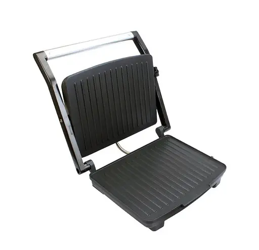 Прижимной контактный электрический гриль Crownberg CB-1045 домашний с антипригарным покрытием 2000Вт Серый - фото 4