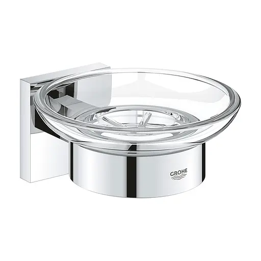 Мыльница с держателем Grohe QuickFix Start Cube 41096000, Хром - фото 1