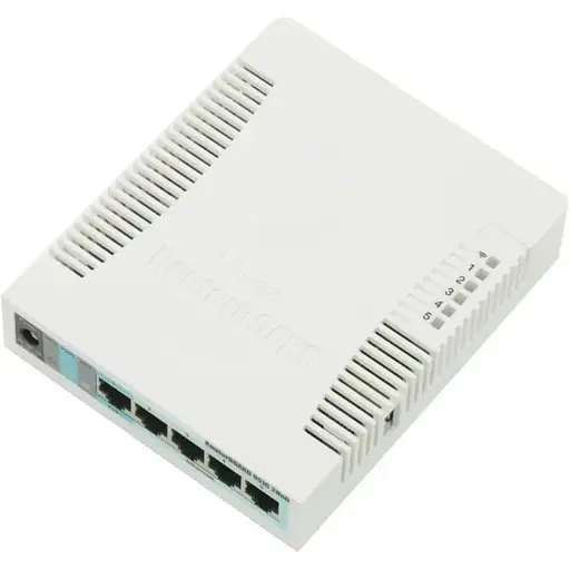 Беспроводной маршрутизатор Mikrotik Routerboard RB951G-2HnD, 2,4 ГГц, 1000 мВт AP, 5xGigabit Ethernet, USB, 600 МГц CPU, 128 МБ RAM - фото 1
