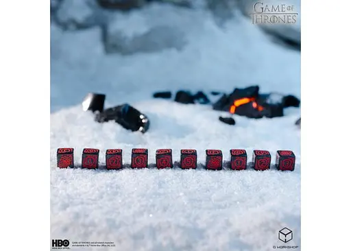 Набір кубиків Game of Thrones. Targaryen 10xD6 Dice Set (10 шт.) (GOT/00190166/2025/3/B) - фото 3