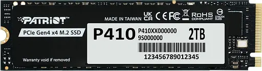 Накопитель SSD Patriot m.2 NVMe 2Tb P410 PCIe 4.0x4 (P410P2TBM28H) - фото 1