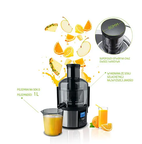 Соковижималка Adler AD 4124 з РК-дисплеєм 2000 Вт - фото 3