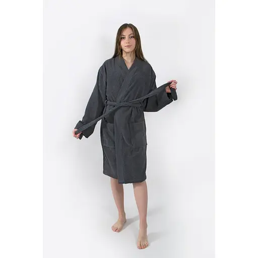 Халат-кімоно Lotus Home Vera антрацит S/M (svt-2000022350693) - фото 7