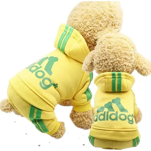 Костюм для тварин Ginger ХL Adidog спорт жовтий Д-40 см ОГ-50 см 4.5-5.5 кг - фото 2